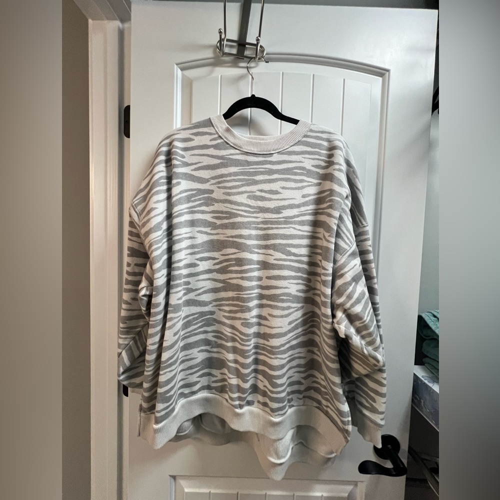 American eagle zebra print sweatshirt